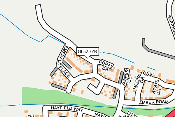 GL52 7ZB map - OS OpenMap – Local (Ordnance Survey) GL52 7ZB map - OS OpenMap – Local (Ordnance Survey)