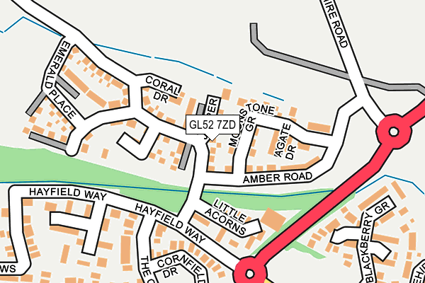 GL52 7ZD map - OS OpenMap – Local (Ordnance Survey) GL52 7ZD map - OS OpenMap – Local (Ordnance Survey)
