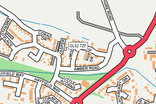 GL52 7ZF map - OS OpenMap – Local (Ordnance Survey) GL52 7ZF map - OS OpenMap – Local (Ordnance Survey)