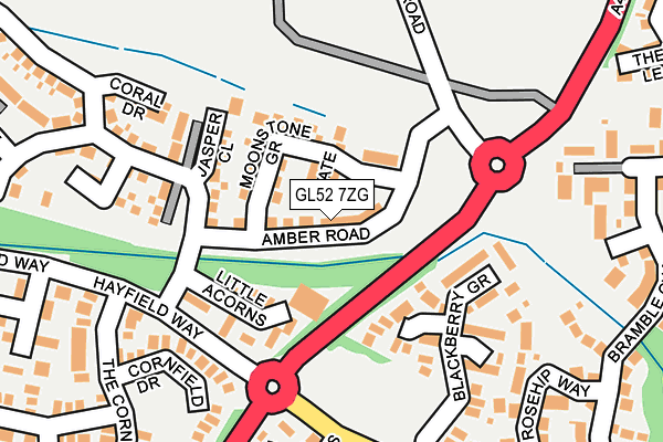GL52 7ZG map - OS OpenMap – Local (Ordnance Survey) GL52 7ZG map - OS OpenMap – Local (Ordnance Survey)