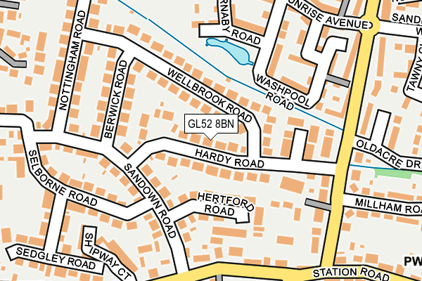 GL52 8BN map - OS OpenMap – Local (Ordnance Survey) GL52 8BN map - OS OpenMap – Local (Ordnance Survey)