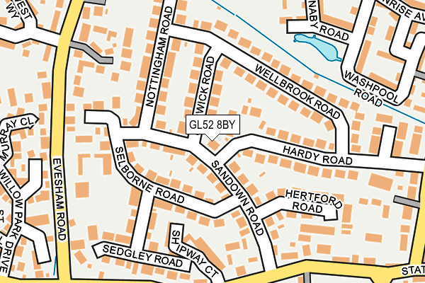 GL52 8BY map - OS OpenMap – Local (Ordnance Survey) GL52 8BY map - OS OpenMap – Local (Ordnance Survey)
