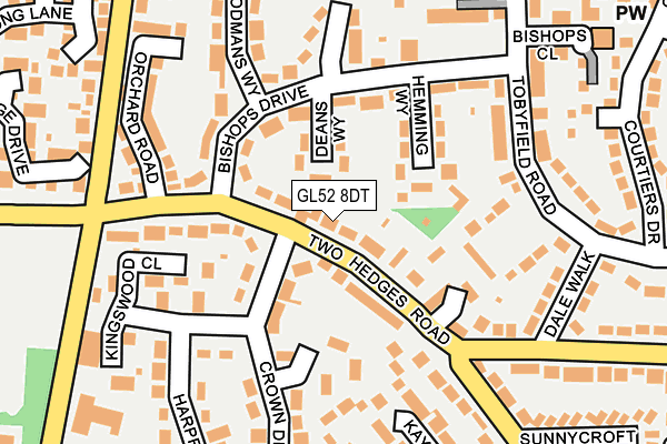 GL52 8DT map - OS OpenMap – Local (Ordnance Survey) GL52 8DT map - OS OpenMap – Local (Ordnance Survey)