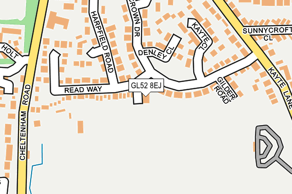 GL52 8EJ map - OS OpenMap – Local (Ordnance Survey) GL52 8EJ map - OS OpenMap – Local (Ordnance Survey)