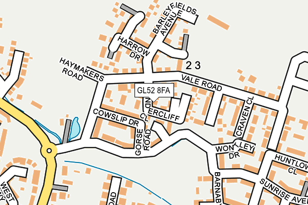 GL52 8FA map - OS OpenMap – Local (Ordnance Survey) GL52 8FA map - OS OpenMap – Local (Ordnance Survey)