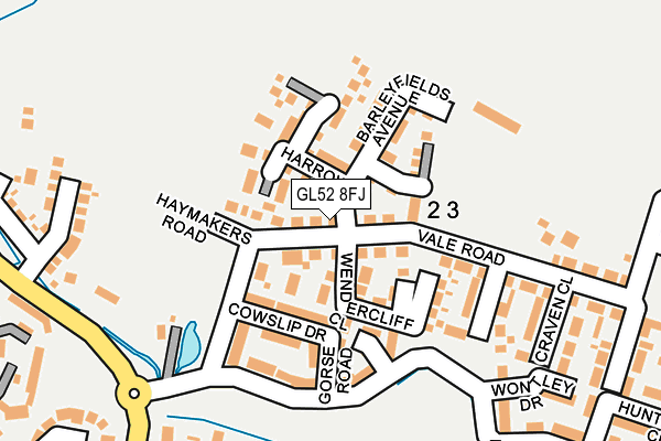 GL52 8FJ map - OS OpenMap – Local (Ordnance Survey) GL52 8FJ map - OS OpenMap – Local (Ordnance Survey)