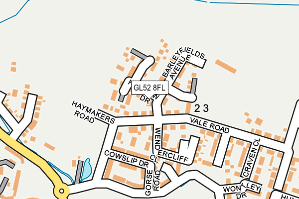GL52 8FL map - OS OpenMap – Local (Ordnance Survey) GL52 8FL map - OS OpenMap – Local (Ordnance Survey)