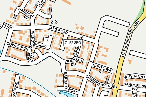 GL52 8FQ map - OS OpenMap – Local (Ordnance Survey) GL52 8FQ map - OS OpenMap – Local (Ordnance Survey)