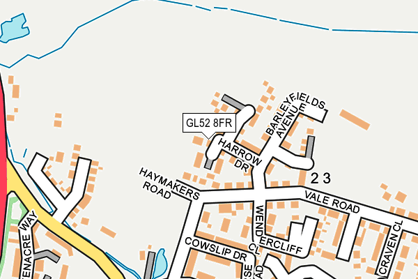 GL52 8FR map - OS OpenMap – Local (Ordnance Survey) GL52 8FR map - OS OpenMap – Local (Ordnance Survey)