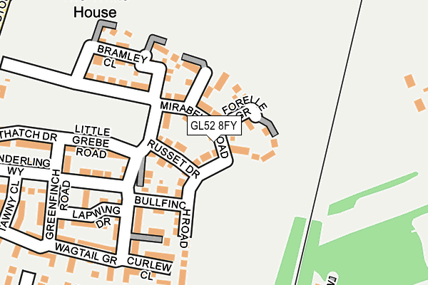 GL52 8FY map - OS OpenMap – Local (Ordnance Survey)