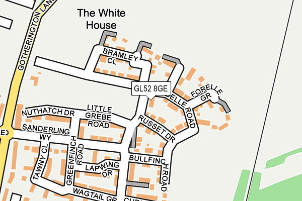 GL52 8GE map - OS OpenMap – Local (Ordnance Survey) GL52 8GE map - OS OpenMap – Local (Ordnance Survey)