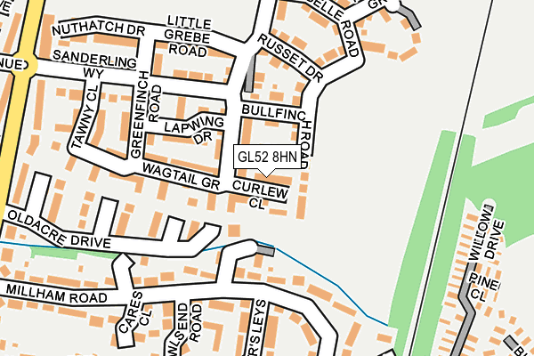 GL52 8HN map - OS OpenMap – Local (Ordnance Survey) GL52 8HN map - OS OpenMap – Local (Ordnance Survey)