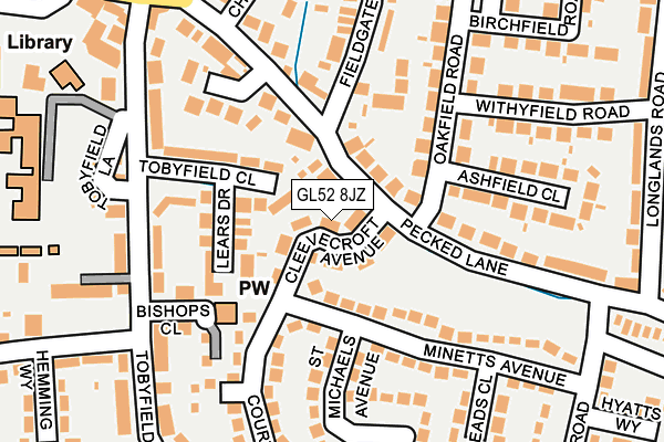 GL52 8JZ map - OS OpenMap – Local (Ordnance Survey) GL52 8JZ map - OS OpenMap – Local (Ordnance Survey)