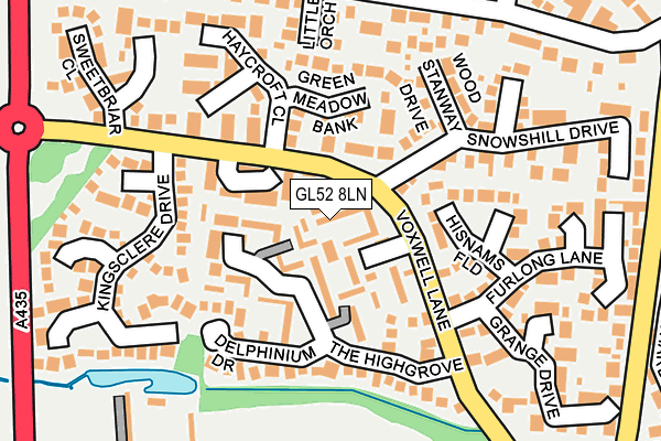 GL52 8LN map - OS OpenMap – Local (Ordnance Survey) GL52 8LN map - OS OpenMap – Local (Ordnance Survey)