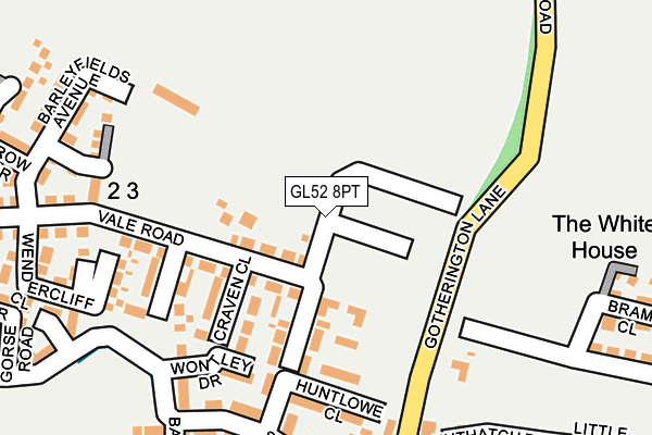 GL52 8PT map - OS OpenMap – Local (Ordnance Survey) GL52 8PT map - OS OpenMap – Local (Ordnance Survey)