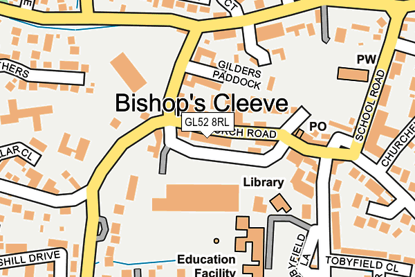 GL52 8RL map - OS OpenMap – Local (Ordnance Survey) GL52 8RL map - OS OpenMap – Local (Ordnance Survey)