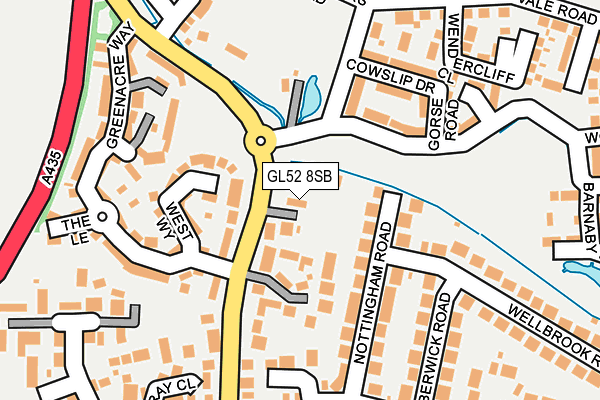 GL52 8SB map - OS OpenMap – Local (Ordnance Survey) GL52 8SB map - OS OpenMap – Local (Ordnance Survey)