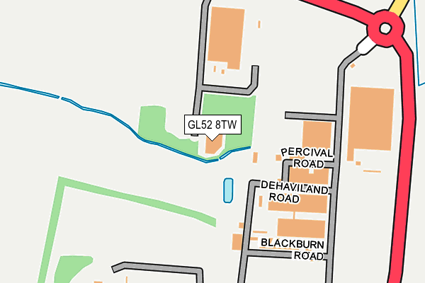 GL52 8TW map - OS OpenMap – Local (Ordnance Survey) GL52 8TW map - OS OpenMap – Local (Ordnance Survey)