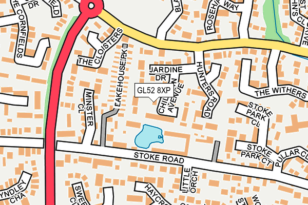 GL52 8XP map - OS OpenMap – Local (Ordnance Survey) GL52 8XP map - OS OpenMap – Local (Ordnance Survey)