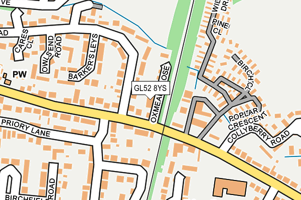 GL52 8YS map - OS OpenMap – Local (Ordnance Survey) GL52 8YS map - OS OpenMap – Local (Ordnance Survey)