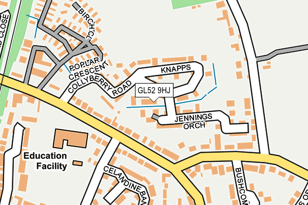 GL52 9HJ map - OS OpenMap – Local (Ordnance Survey) GL52 9HJ map - OS OpenMap – Local (Ordnance Survey)