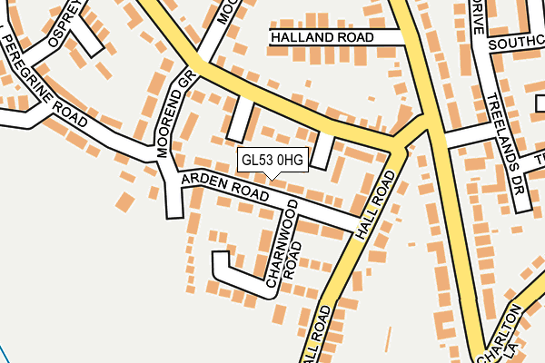 GL53 0HG map - OS OpenMap – Local (Ordnance Survey) GL53 0HG map - OS OpenMap – Local (Ordnance Survey)