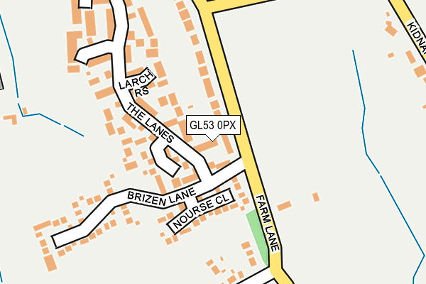 GL53 0PX map - OS OpenMap – Local (Ordnance Survey) GL53 0PX map - OS OpenMap – Local (Ordnance Survey)