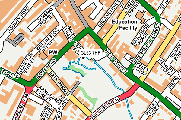 GL53 7HF map - OS OpenMap – Local (Ordnance Survey) GL53 7HF map - OS OpenMap – Local (Ordnance Survey)