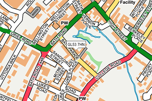 GL53 7HN map - OS OpenMap – Local (Ordnance Survey) GL53 7HN map - OS OpenMap – Local (Ordnance Survey)