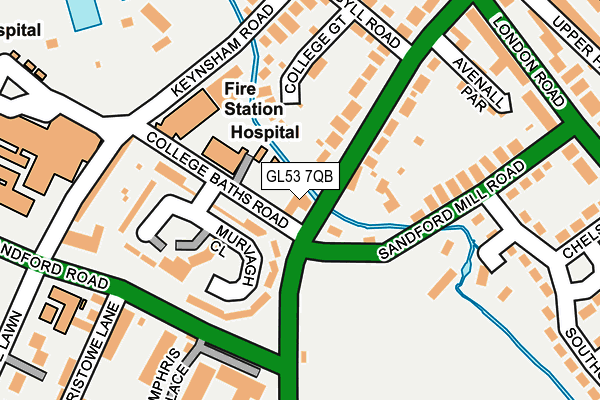 GL53 7QB map - OS OpenMap – Local (Ordnance Survey) GL53 7QB map - OS OpenMap – Local (Ordnance Survey)