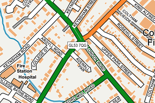 GL53 7QG map - OS OpenMap – Local (Ordnance Survey) GL53 7QG map - OS OpenMap – Local (Ordnance Survey)