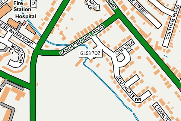 GL53 7QZ map - OS OpenMap – Local (Ordnance Survey) GL53 7QZ map - OS OpenMap – Local (Ordnance Survey)