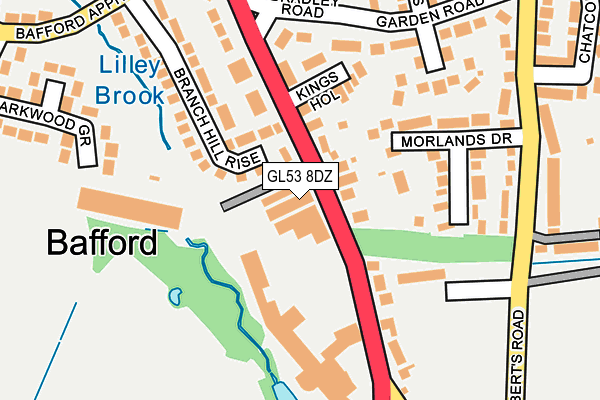 GL53 8DZ map - OS OpenMap – Local (Ordnance Survey) GL53 8DZ map - OS OpenMap – Local (Ordnance Survey)