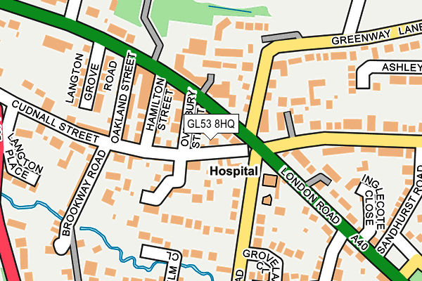 GL53 8HQ map - OS OpenMap – Local (Ordnance Survey) GL53 8HQ map - OS OpenMap – Local (Ordnance Survey)
