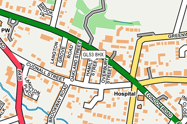 GL53 8HX map - OS OpenMap – Local (Ordnance Survey) GL53 8HX map - OS OpenMap – Local (Ordnance Survey)