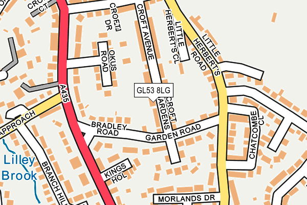 GL53 8LG map - OS OpenMap – Local (Ordnance Survey) GL53 8LG map - OS OpenMap – Local (Ordnance Survey)