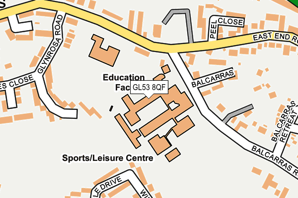 GL53 8QF map - OS OpenMap – Local (Ordnance Survey) GL53 8QF map - OS OpenMap – Local (Ordnance Survey)
