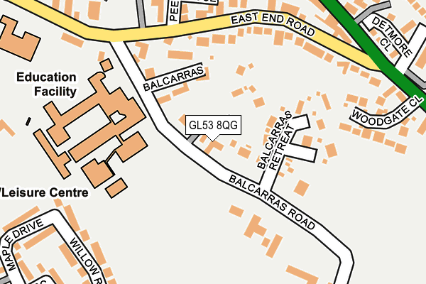 GL53 8QG map - OS OpenMap – Local (Ordnance Survey) GL53 8QG map - OS OpenMap – Local (Ordnance Survey)