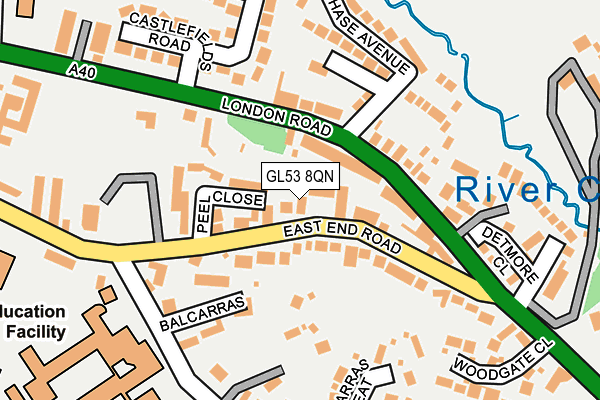 GL53 8QN map - OS OpenMap – Local (Ordnance Survey) GL53 8QN map - OS OpenMap – Local (Ordnance Survey)