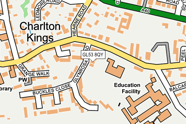 GL53 8QY map - OS OpenMap – Local (Ordnance Survey)