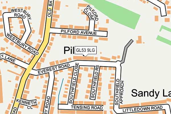 GL53 9LG map - OS OpenMap – Local (Ordnance Survey) GL53 9LG map - OS OpenMap – Local (Ordnance Survey)