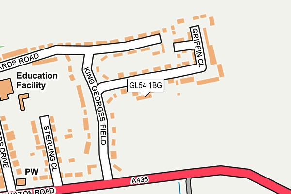 GL54 1BG map - OS OpenMap – Local (Ordnance Survey) GL54 1BG map - OS OpenMap – Local (Ordnance Survey)