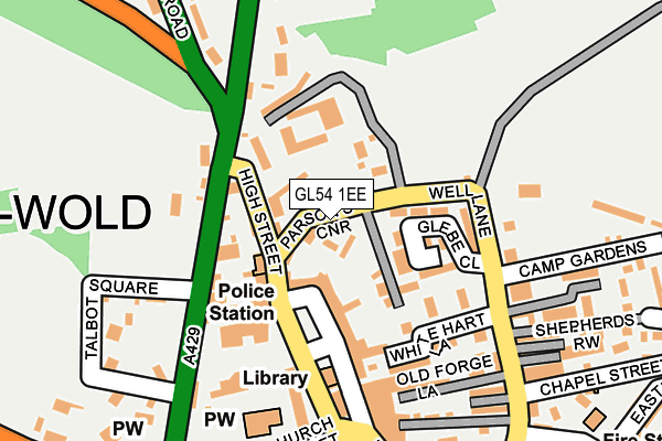 GL54 1EE map - OS OpenMap – Local (Ordnance Survey) GL54 1EE map - OS OpenMap – Local (Ordnance Survey)