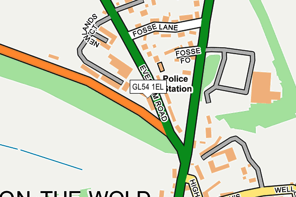 GL54 1EL map - OS OpenMap – Local (Ordnance Survey) GL54 1EL map - OS OpenMap – Local (Ordnance Survey)