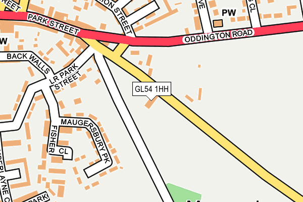 GL54 1HH map - OS OpenMap – Local (Ordnance Survey) GL54 1HH map - OS OpenMap – Local (Ordnance Survey)