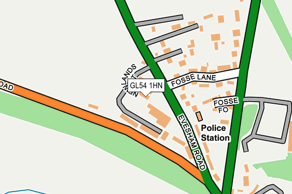 GL54 1HN map - OS OpenMap – Local (Ordnance Survey) GL54 1HN map - OS OpenMap – Local (Ordnance Survey)