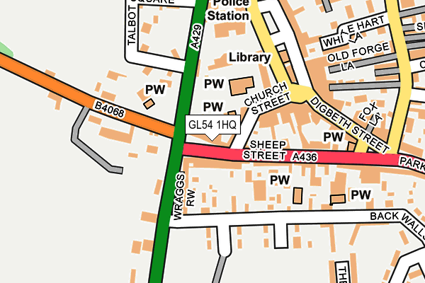 GL54 1HQ map - OS OpenMap – Local (Ordnance Survey) GL54 1HQ map - OS OpenMap – Local (Ordnance Survey)