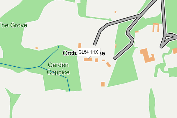 GL54 1HX map - OS OpenMap – Local (Ordnance Survey) GL54 1HX map - OS OpenMap – Local (Ordnance Survey)
