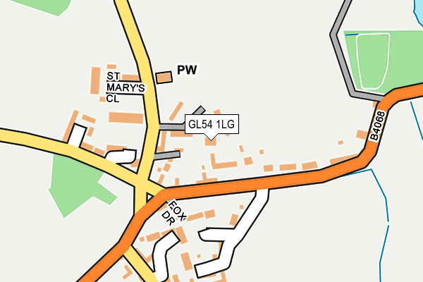 GL54 1LG map - OS OpenMap – Local (Ordnance Survey) GL54 1LG map - OS OpenMap – Local (Ordnance Survey)
