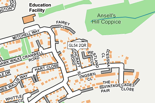 GL54 2QR map - OS OpenMap – Local (Ordnance Survey) GL54 2QR map - OS OpenMap – Local (Ordnance Survey)